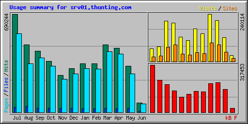 Usage summary for srv01.thunting.com